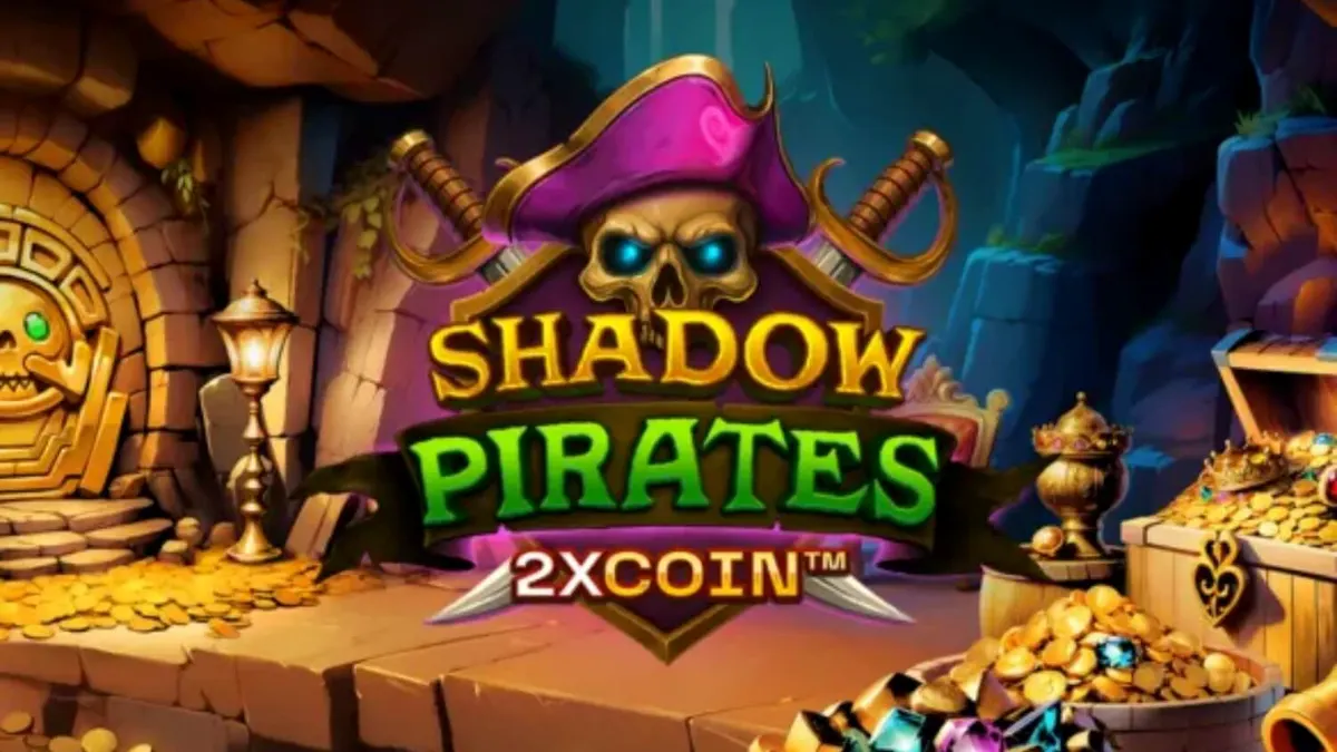 Tampilan visual slot Shadow Pirates dengan tema bajak laut hantu dan koin emas.